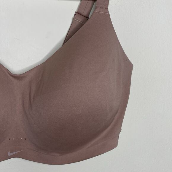 NIKE Beige Nude Lightly Padded Sports Bra Hook Back Closure Adjustable Strap XXL - Picture 3 of 6
